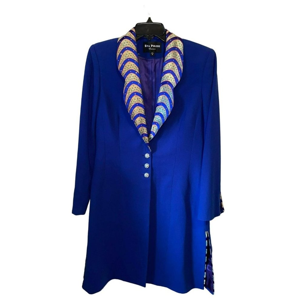 Eva Polini Vintage Ladies Long Sequin Jacket Size 8